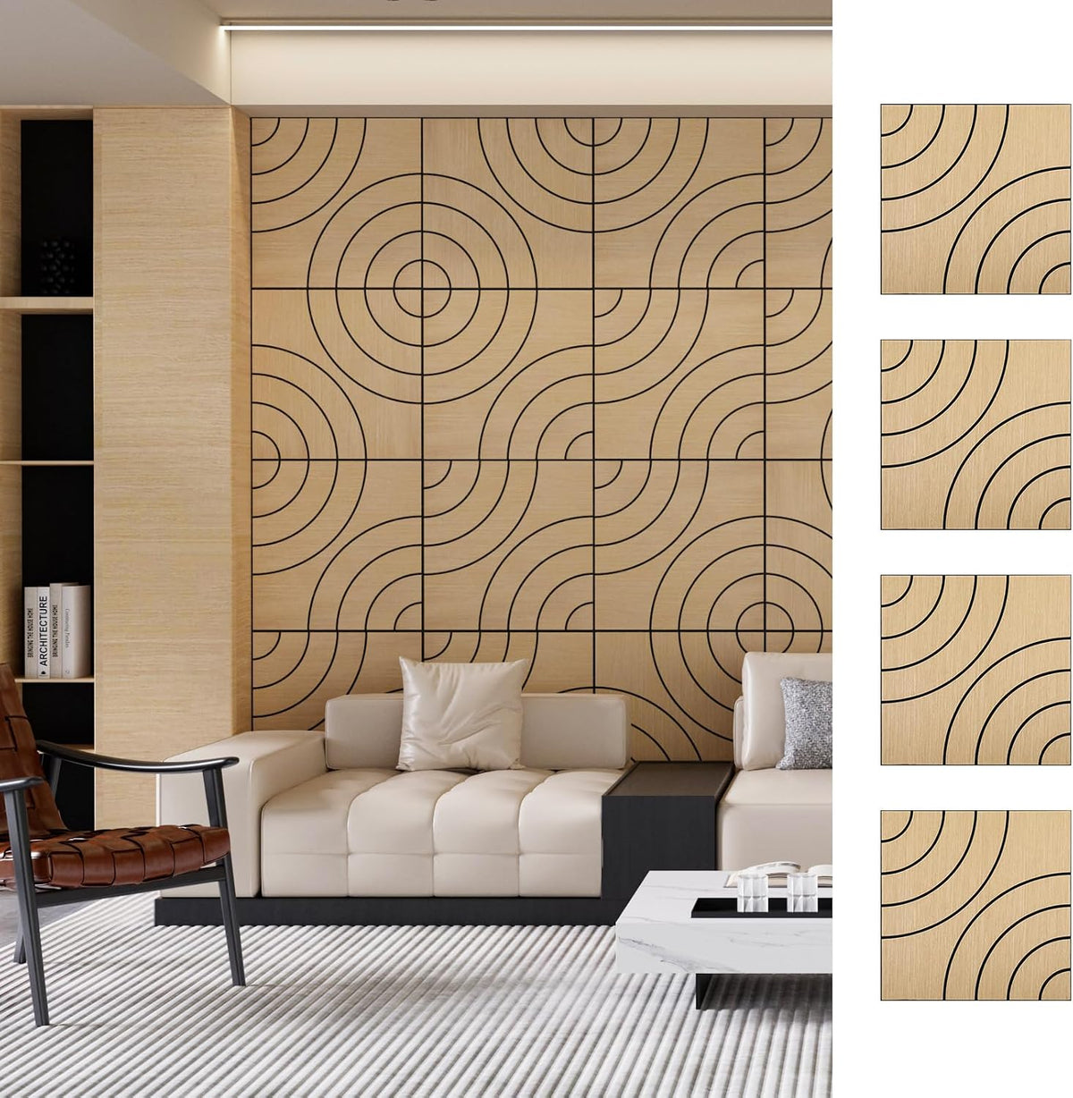 ARMURO 4 Packs Acoustic Wall Panels