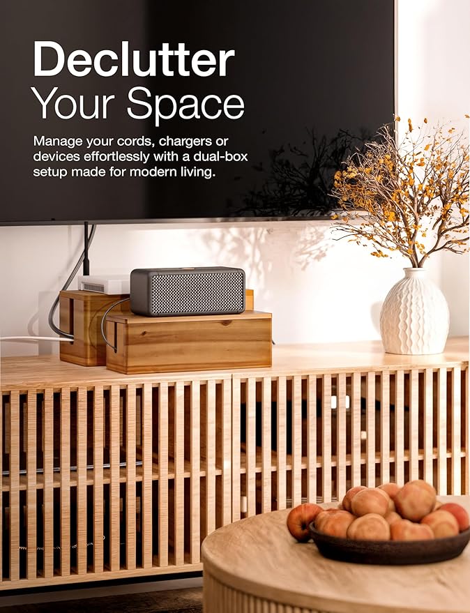 TIDITA Acacia Large Cable Management Box