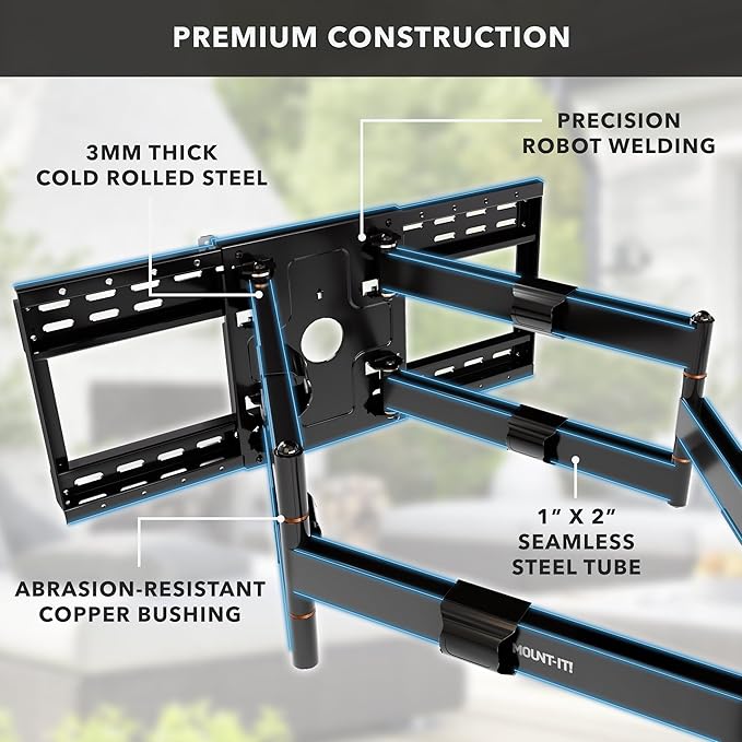Mount-It! The Beast Outdoor TV Wall Mount, Weatherproof 275 lb Capacity Heavy