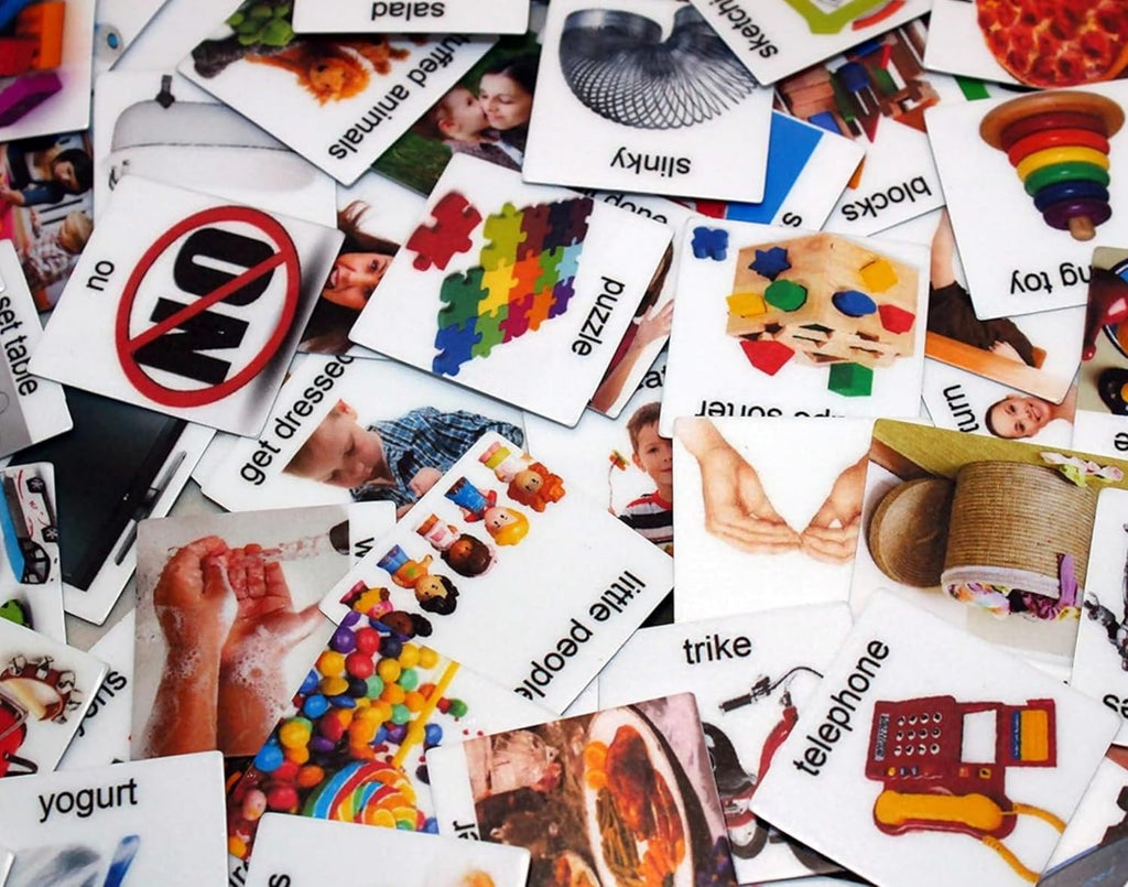 Smile4Autism Large 2"x2" Loose Visual Picture Cards, Receptive and Expressive