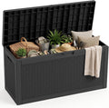 Outdoor Storage Box,80 Gallon Lockable Deck Box,Black
