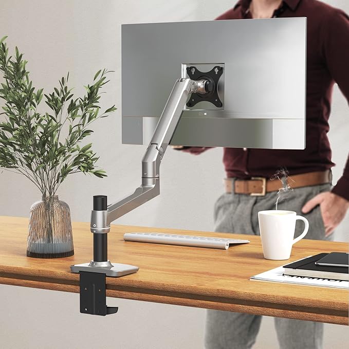 Ergounion Single Monitor Arm Desk Mount, Holds Screens up to 40 Inches and 25