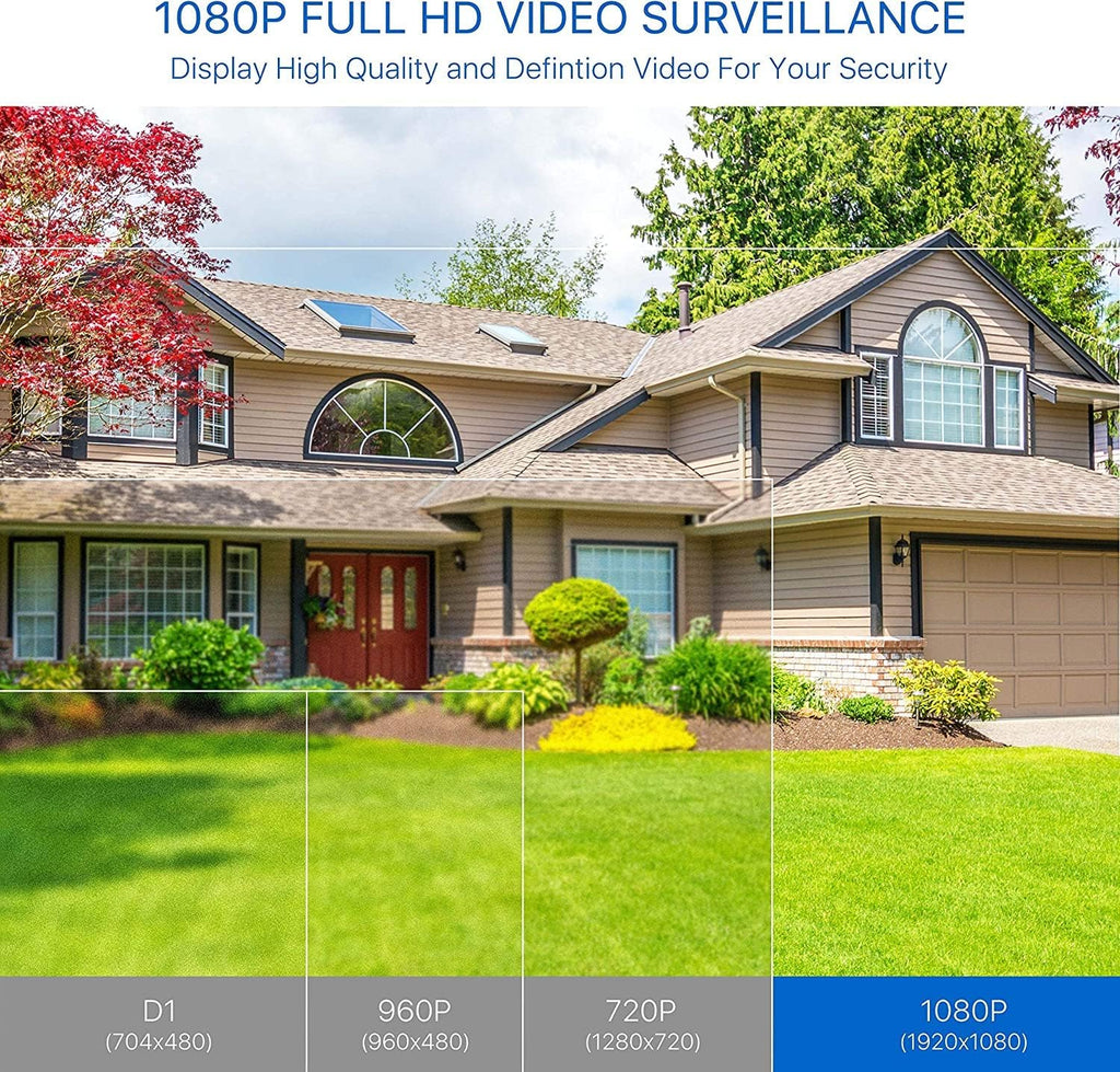 zosi 4 pack 1080p hd-tvi security camera outdoor, view 9