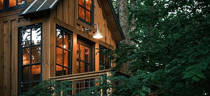 Steel Lighting Co. Hawthorne Barn Light | Outdoor Wall Mounted | 8 inch Dome |