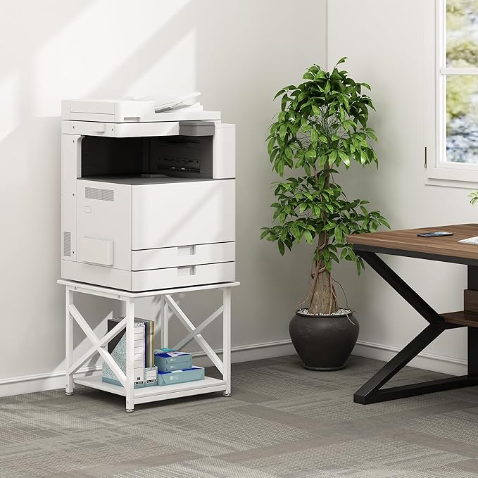 Fannova 23.6 x 23.6 Inches Large Printer Stand, 2 Tier Square Printer Table