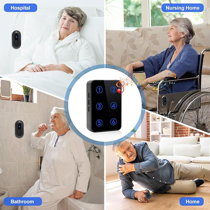 Caregiver Pager Wireless Call Button Emergency Life Alert Systems 500Ft Range
