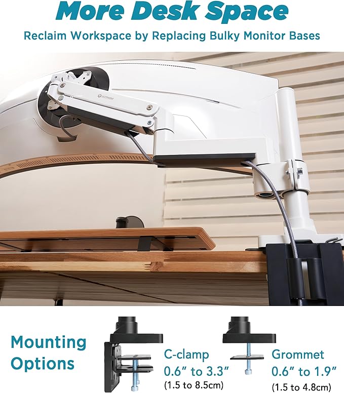 ULTRARM Heavy Duty Monitor Arm for Ultrawide Monitors up to 57" and 44 lbs