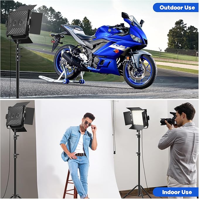 Photography Video Lighting Kit, Upgraded Bi-Color LED Video Studio Lights
