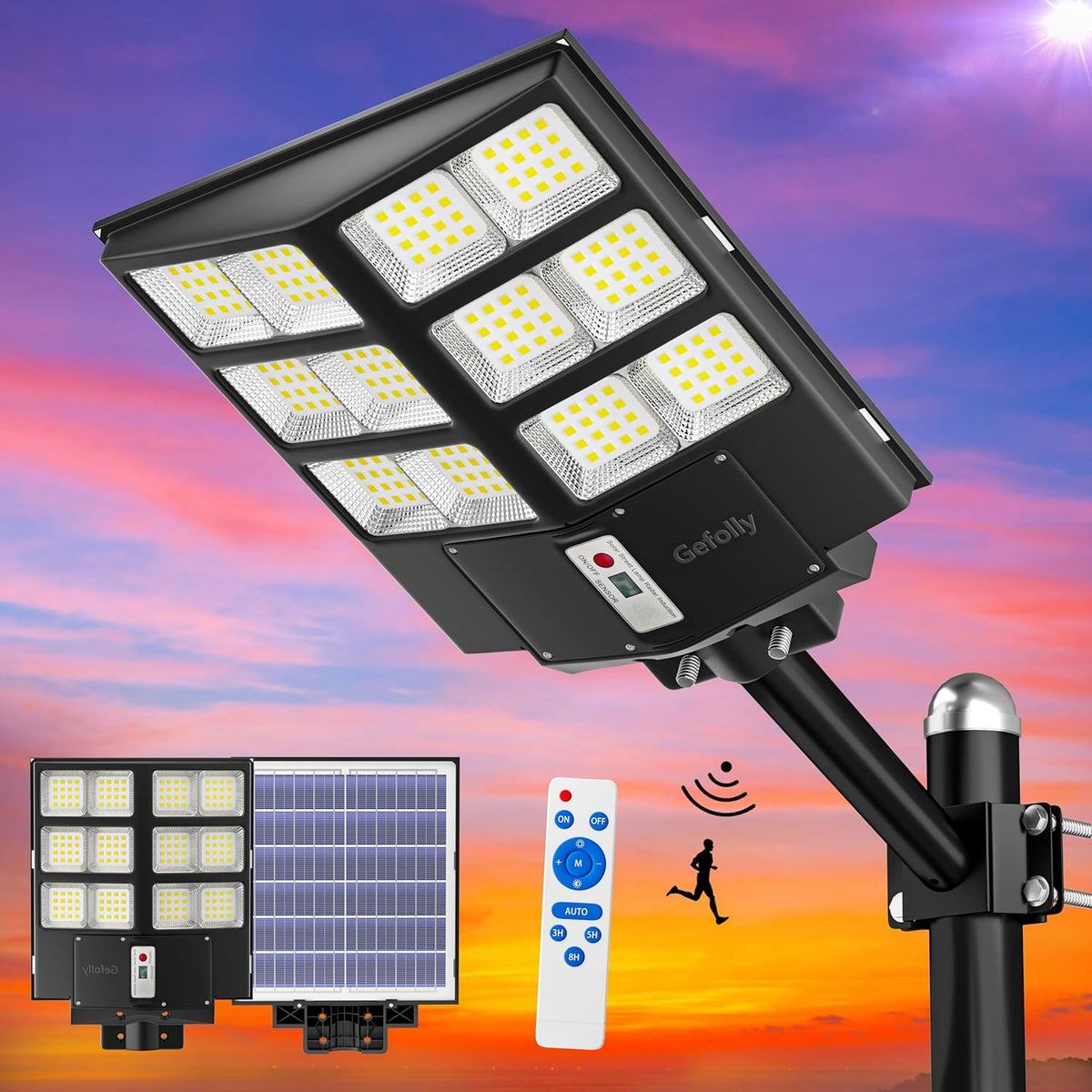 Gefolly SL-2000W Outdoor Solar Street Light