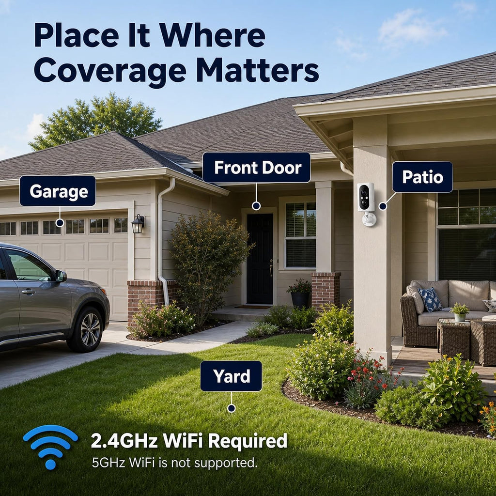Geekee 355° Pan Rotate Cameras 2 Pack, Security Cameras Wireless Outdoor