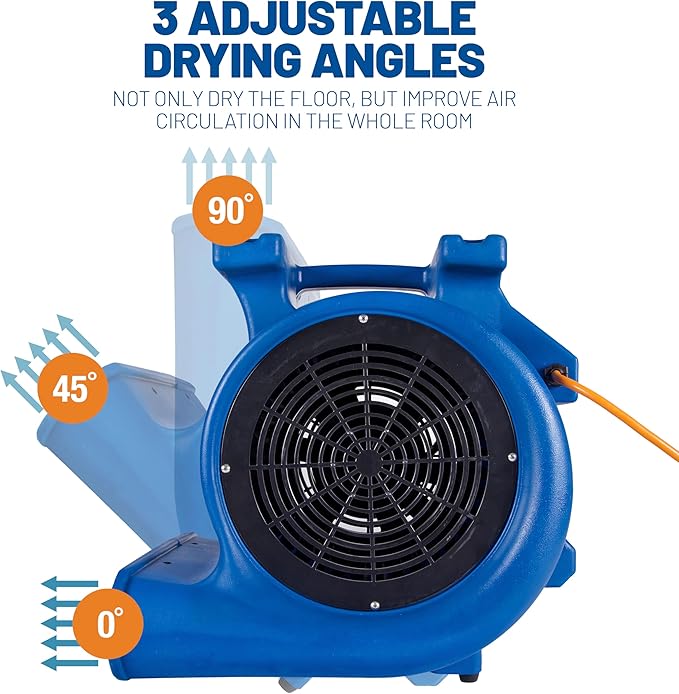 BlueDri Super Monsoon 1 HP, 4050 CFM Air Mover Blower Fan