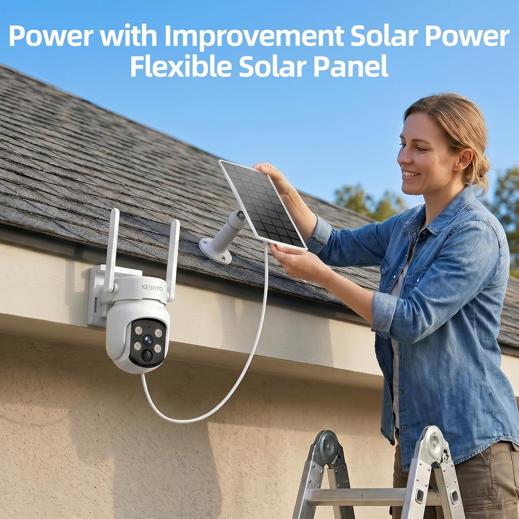 4mp solar 8-cam kit, security cameras outdoor wireless on a desk or shelf