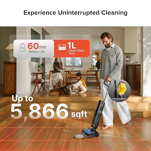 roborock F25 ACE Pro Foam Wet Dry Vacuum Cleaner, Cordless Vacuum Mop, 25000Pa
