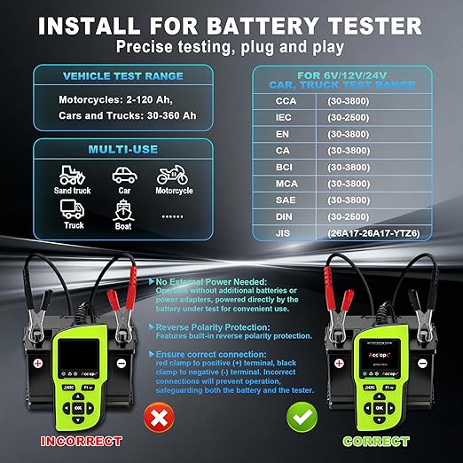 Acclope BT90 PRO 2-360Ah Battery Tester