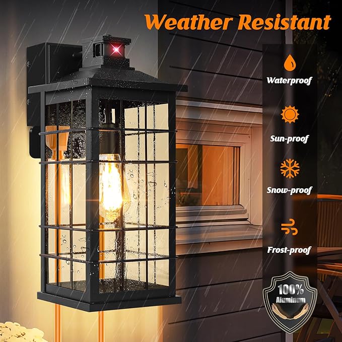 18inch Large Motion Sensor Porch Lights (2-Pack)