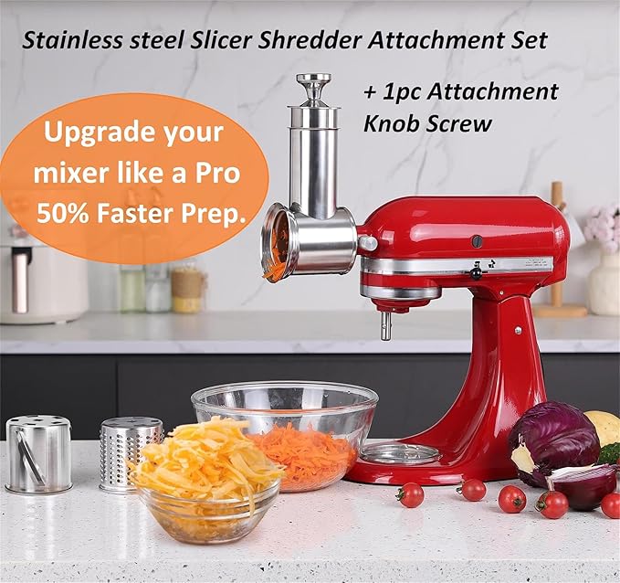 FavorKit Large Stainless Steel Slicer Shredder Attachment