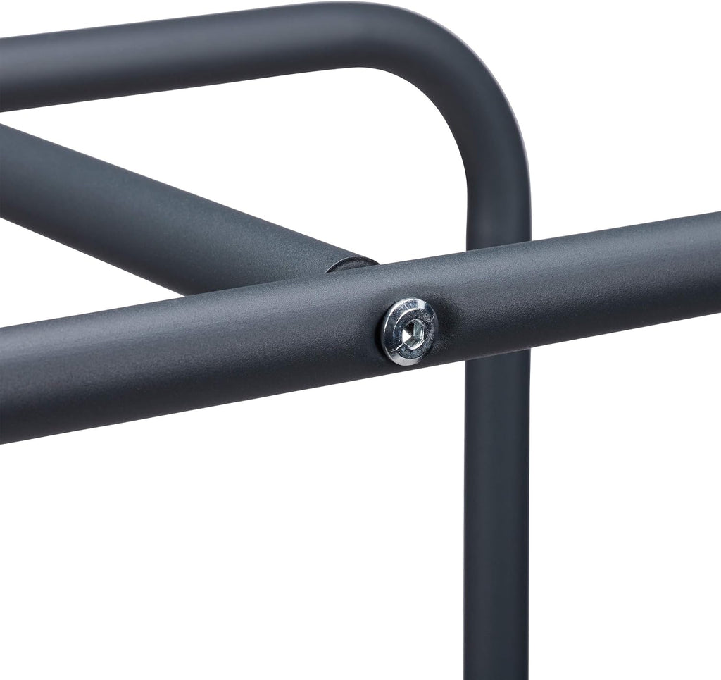 Relaxdays Firewood Rack, Log Stacking Aid, Steel, for in-and Outdoor Use, Wood Pile Shelf, Anthracite, 100 x 60 x 25 cm
