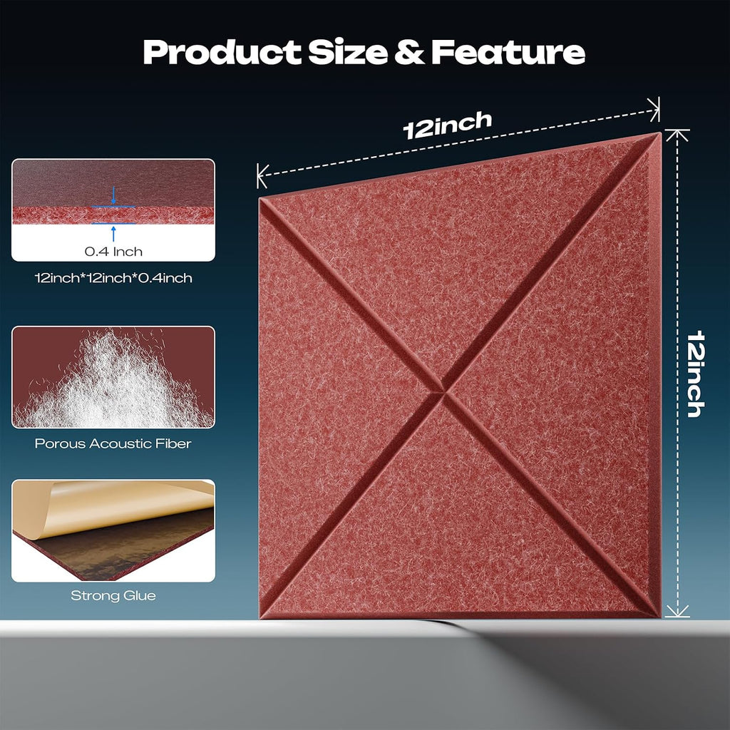 sonicism 12 pack x-lined acoustic panels shown in use