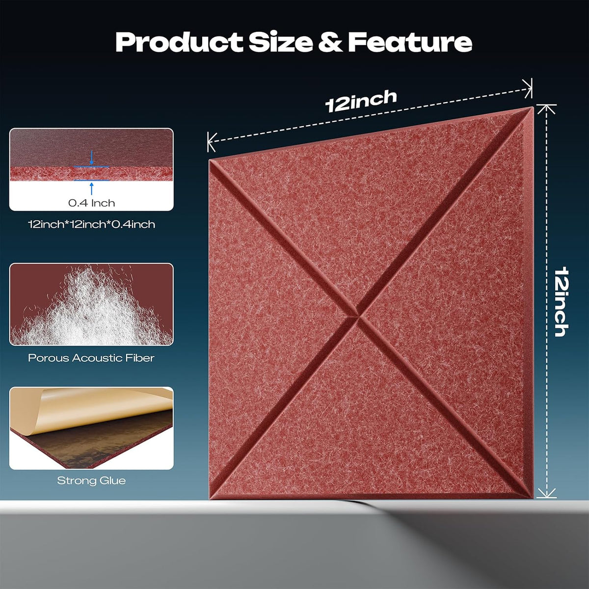 sonicism 12 pack x-lined acoustic panels shown in use