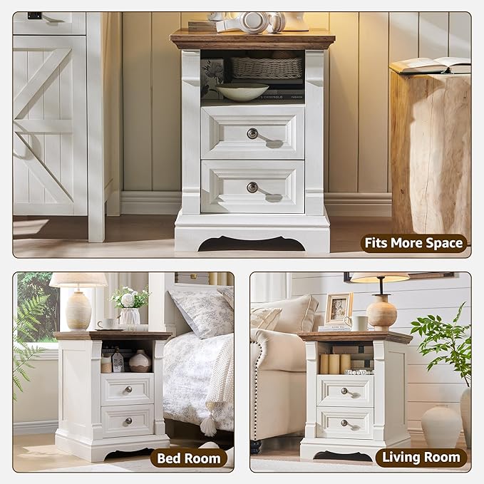 T4TREAM Farmhouse Nightstand
