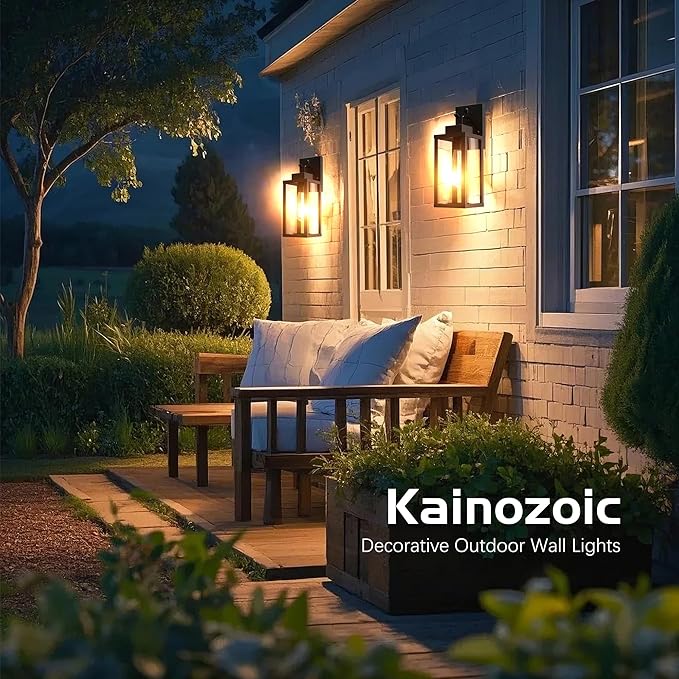 Kainozoic Motion Sensor Dawn to Dusk Outdoor Sensor Light Fixture Anti-Rust (2 Pack)
