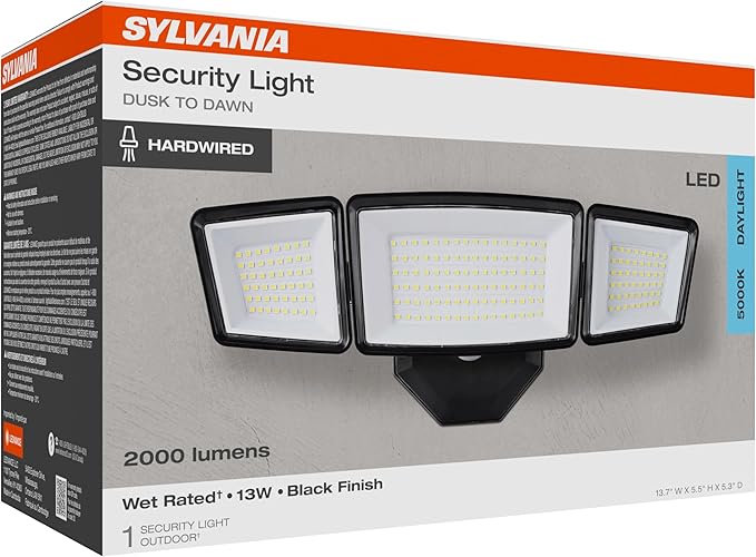 Sylvania 13W Dusk to Dawn Security LED Light, 2000 LMS, Wet Rated, Daylight