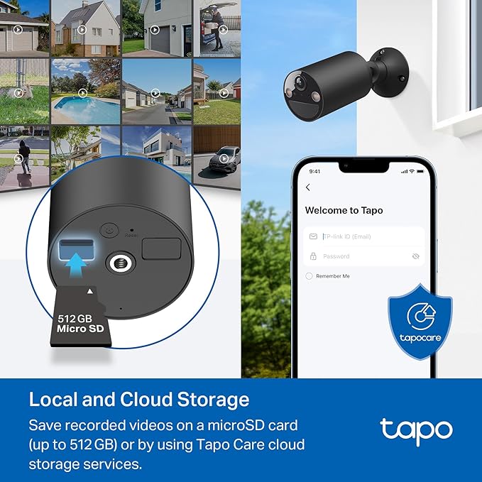 Tapo by TP-Link Wireless Outdoor Security Camera, Free Person Detection
