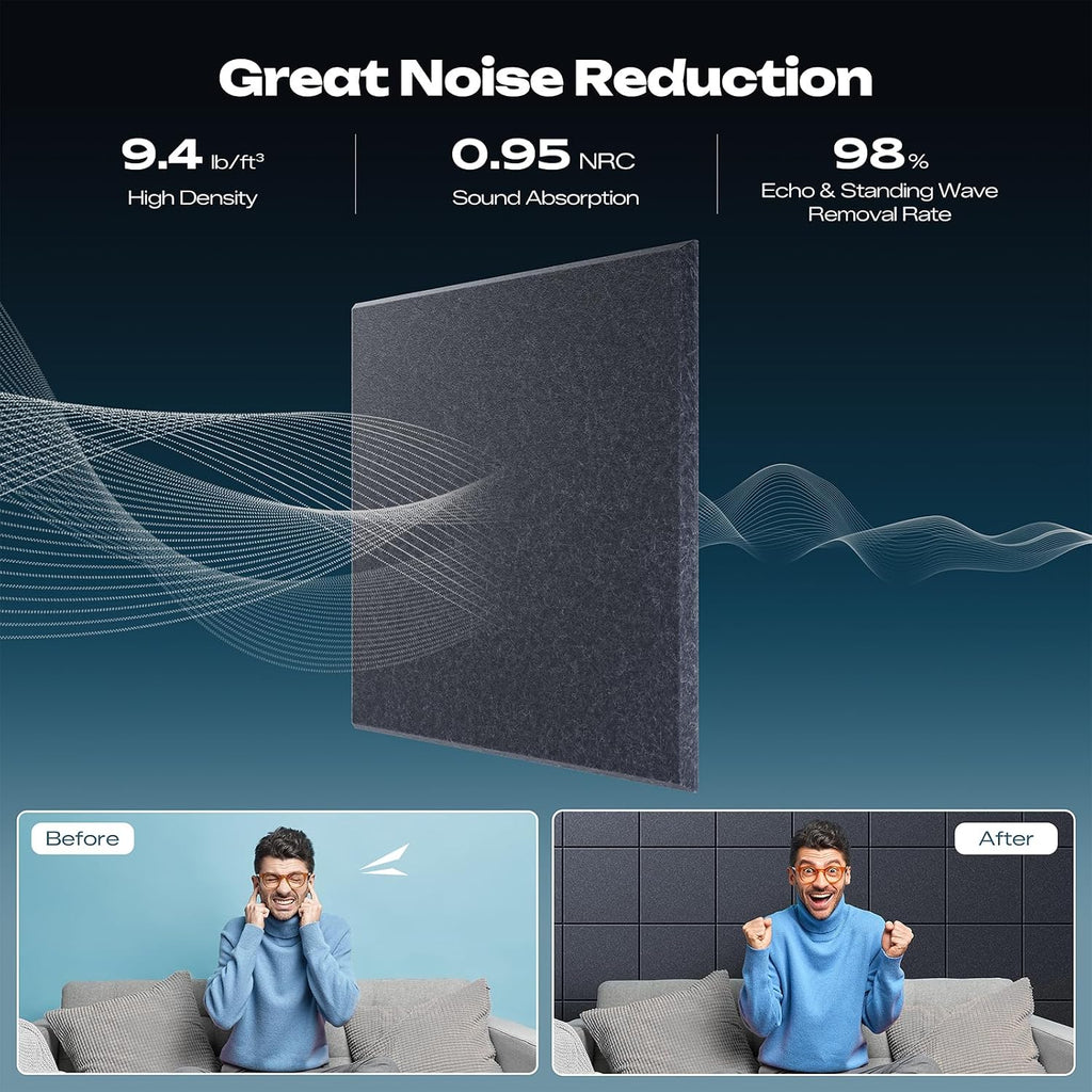 sonicism 12 pack acoustic wall panels shown in use