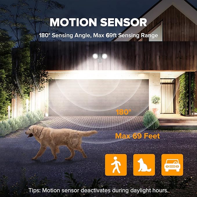 UME 2 Pack 32W 3500 Lumen LED Security Lights Motion Sensor Light Outdoor