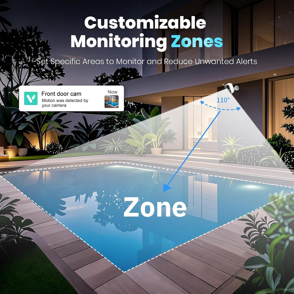 techage 2k security cameras wireless outdoor, with ai, view 9