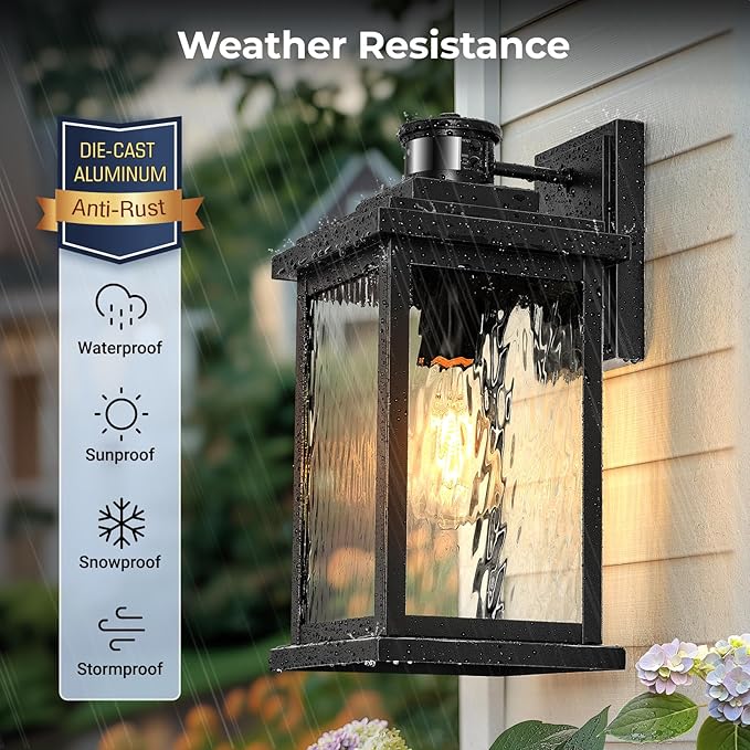 VIANIS Large Advanced Motion Sensor Outdoor Lights, Aluminum Waterproof Porch