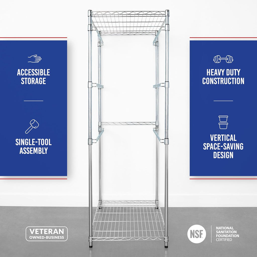 saferacks 5-tier steel tote rack for 27 gallon, package contents