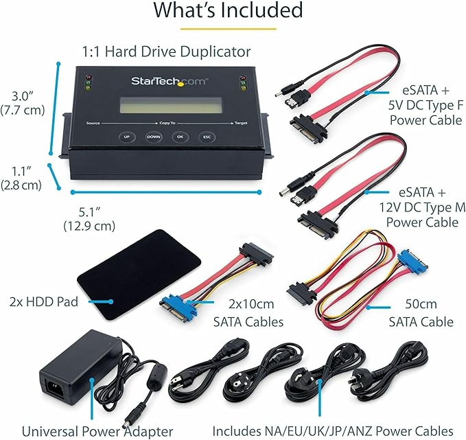 StarTech.com 1:1 Standalone Hard Drive Duplicator