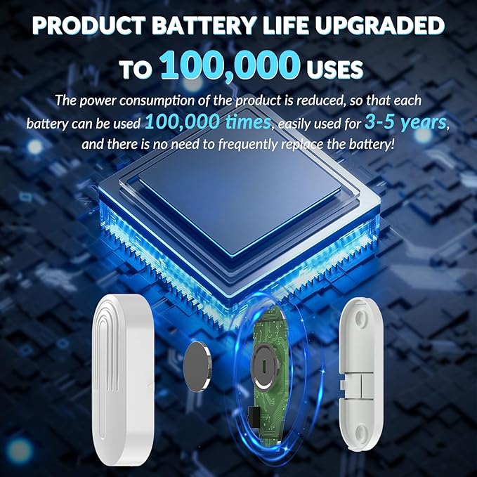 SanJie Door Sensor Chime for Door Opens， Door Entry Chime for