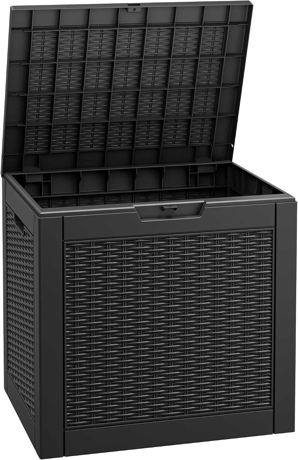 Fancyango 32 Gallon Outdoor Storage Deck Box Waterproof, Black