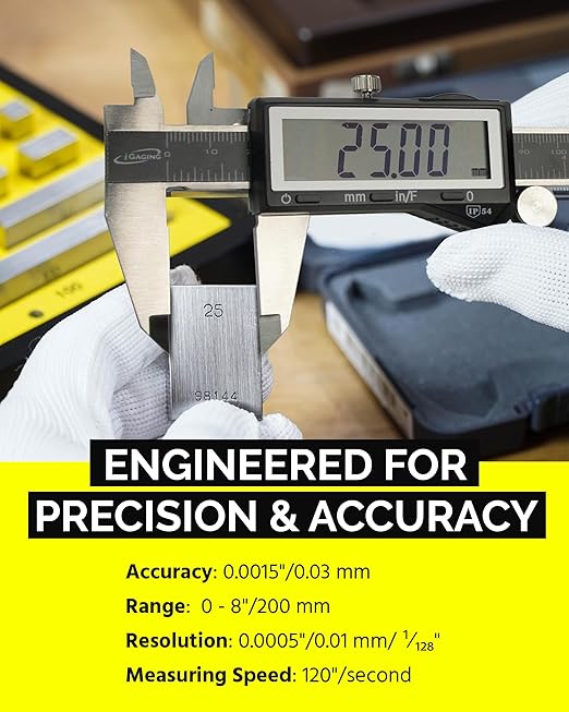 iGAGING EZCal Digital Caliper 0-8"/200 mm
