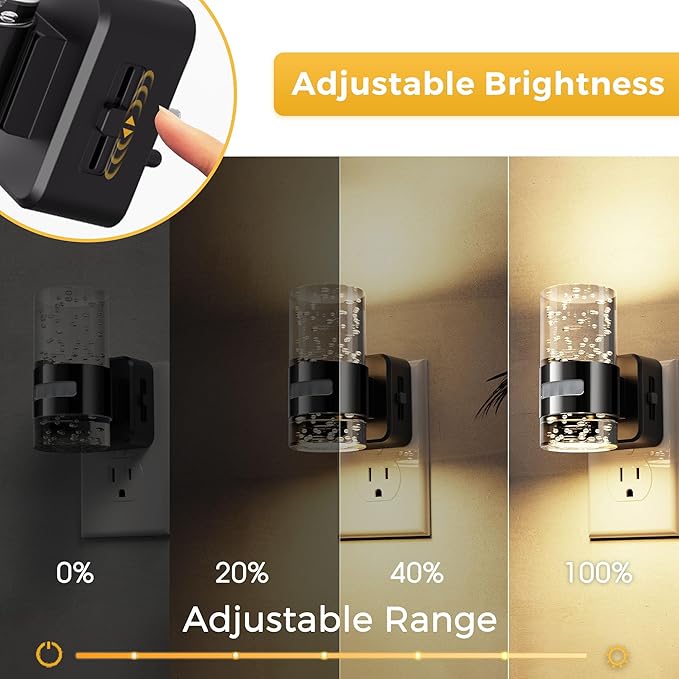 L LOHAS LED Motion Sensor Night Light, Dimmable Night Lights Plug into Wall