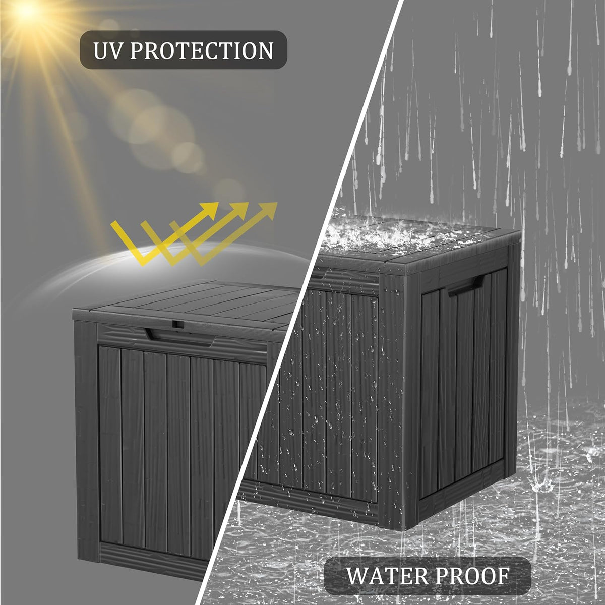 35 gallon pro deck boxes outdoor waterproof, outdoor, package contents