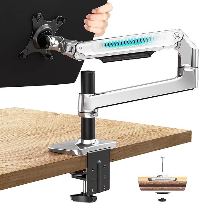 Ergounion Single Monitor Arm Desk Mount, Holds Screens up to 40 Inches and 25