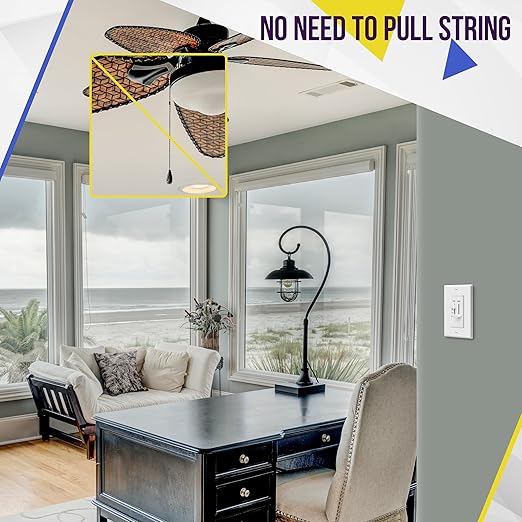 ENERLITES 3 Speed Ceiling Fan Control and Dimmer Light Switch, 2.5A Single Pole (2 Pack)