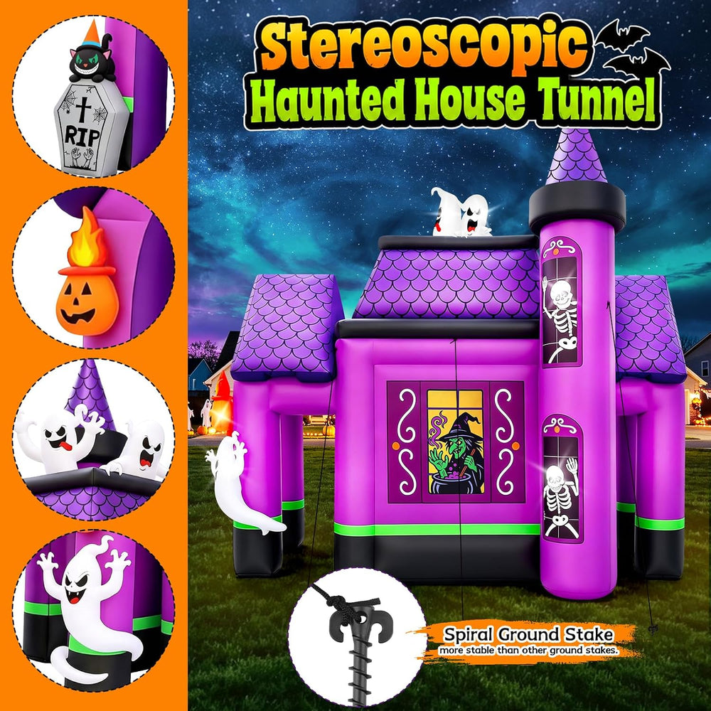 12FT Halloween Inflatable Archway, Kalolary Witch Haunted House Inflatables