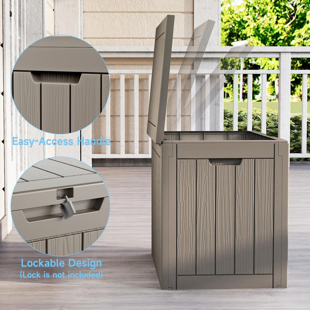 40 gallon outdoor storage box,waterproof uv resistant deck, package contents