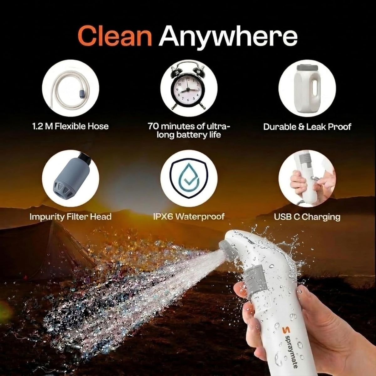 portable bidet for travel – electric high pressure, view 10