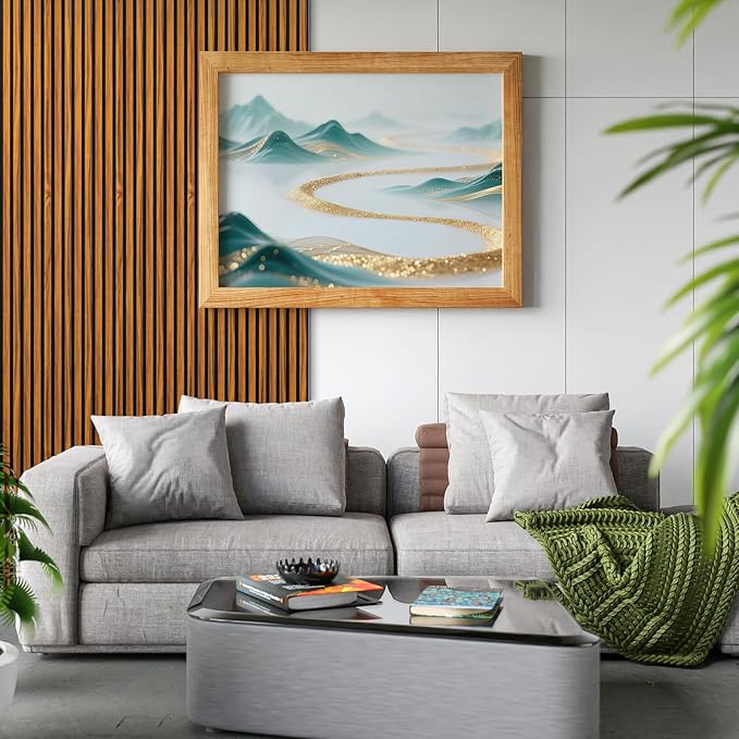 Art3d 4-Piece 94 x 12.6 Inch Acoustic Lightweight Slat Wall Panel