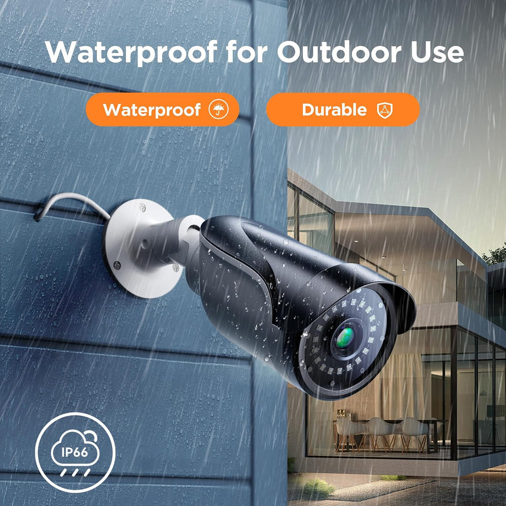 tigersecu 2mp metal long range security camera for, close-up detail