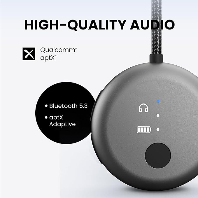 Avantree SoundJet R1 – 25Hr Airplane Bluetooth Adapter