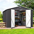 10x14 FT Metal Outdoor Storage Shed, Metal Tool Sheds