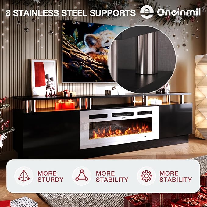 oneinmil Fireplace TV Stand