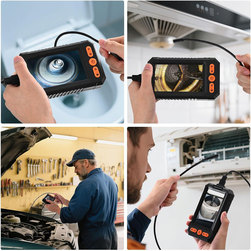 blueswan endoscope camera with light 4.3" ips 1080p, side view