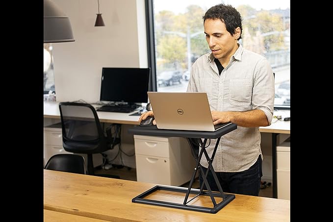 Rocelco 19" Portable Laptop Riser, Height Adjustable Travel Standing Desk